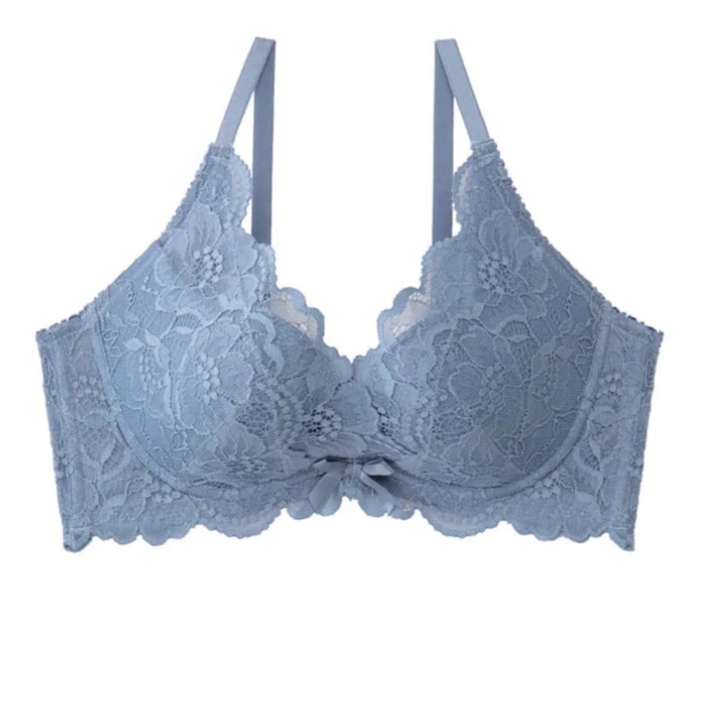 Aimerfeel side slimming lace push up bra in blue!